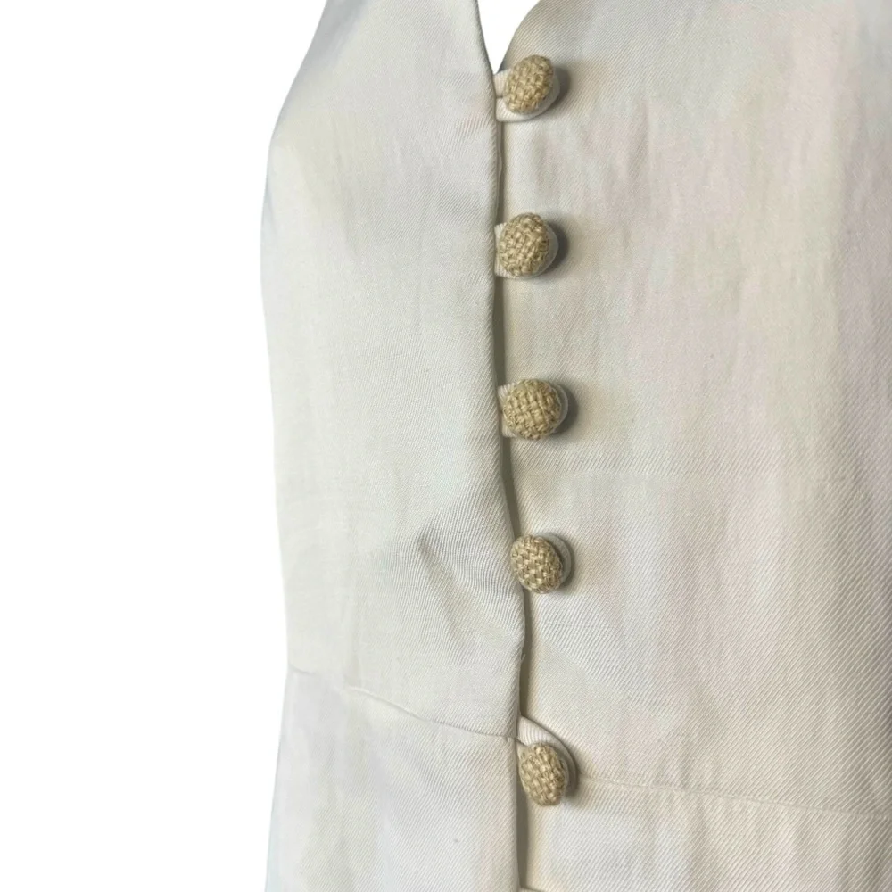 Tuckernuck NEW White Leighton Sleeveless Linen Button Down Midi Dress XS - Picture 9 of 11